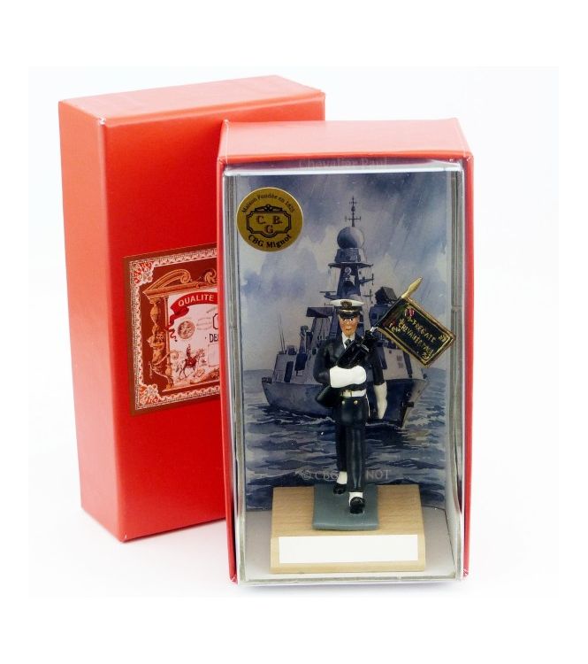 porte-Fanion de la frégate Chevalier Paul en coffret de présentation