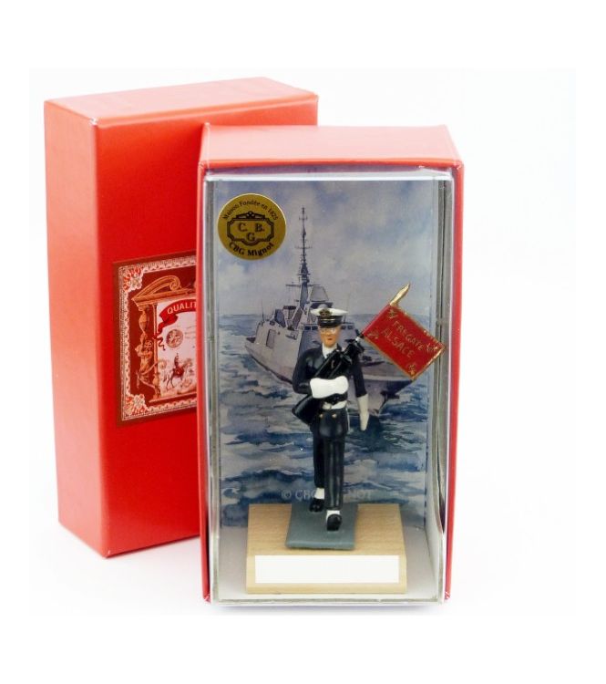 porte-Fanion de la frégate Alsace en coffret de présentation