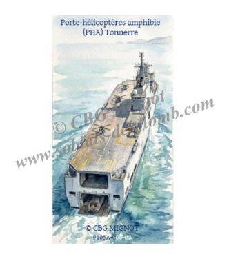 porte-Fanion du porte-hélicoptères Tonnerre en coffret de présentation