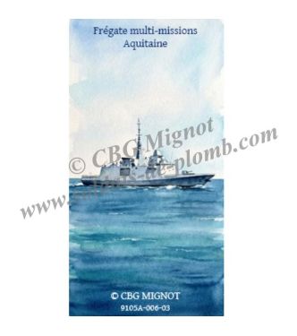 porte-Fanion de la frégate Aquitaine en coffret de présentation