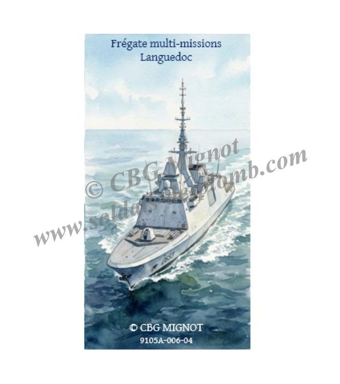porte-Fanion de la frégate Languedoc en coffret de présentation