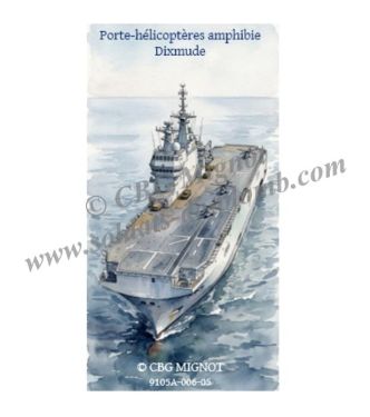 porte-Fanion du porte-hélicoptères Dixmude en coffret de présentation