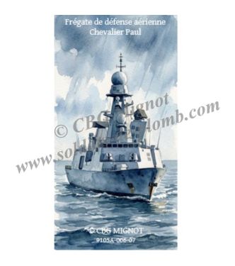 porte-Fanion de la frégate Chevalier Paul en coffret de présentation