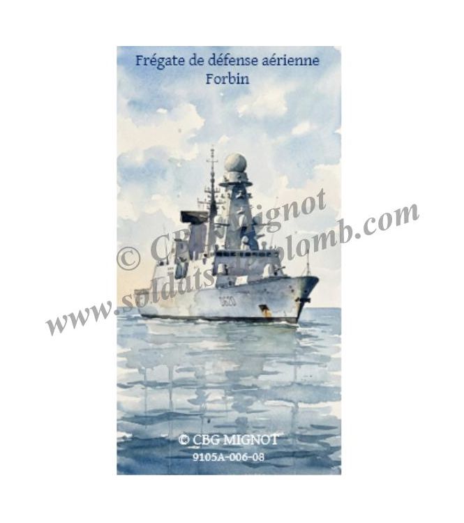 porte-Fanion de la frégate Forbin en coffret de présentation