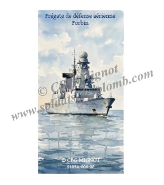 porte-Fanion de la frégate Forbin en coffret de présentation
