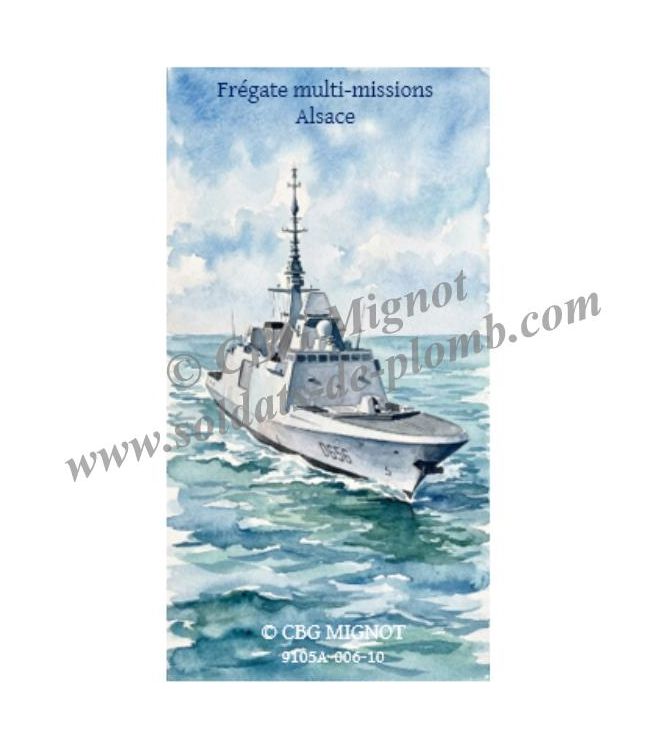 porte-Fanion de la frégate Alsace en coffret de présentation