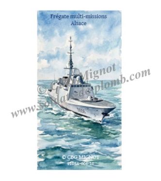porte-Fanion de la frégate Alsace en coffret de présentation