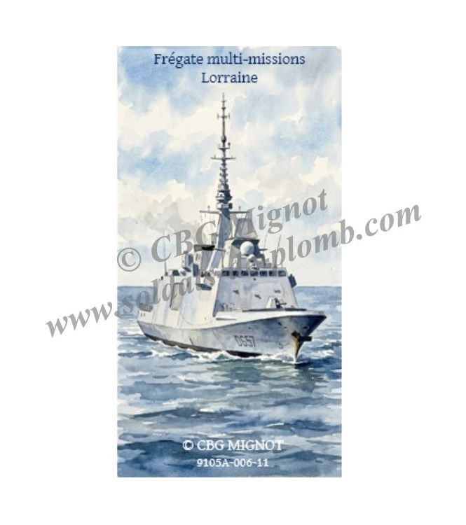 porte-Fanion de la frégate Lorraine en coffret de présentation