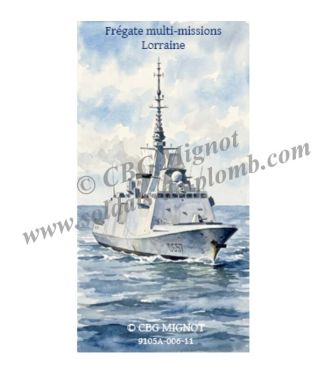 porte-Fanion de la frégate Lorraine en coffret de présentation