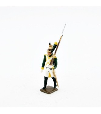fantassin des dragons jaunes, fusil sous le bras