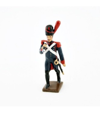 officier des artilleurs de la garde avec longue-vue