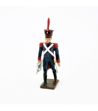 officier des artilleurs de la ligne avec carte
