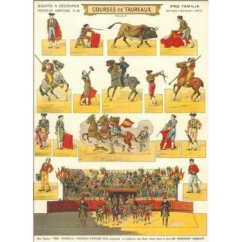 planche à découper : Course de Taureaux (reproduction)