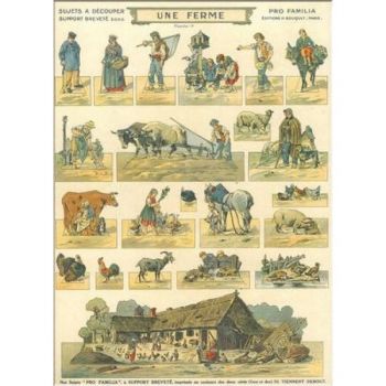 planche à découper : Une Ferme (reproduction)