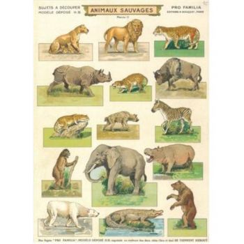 planche à découper : Animaux sauvages (reproduction)