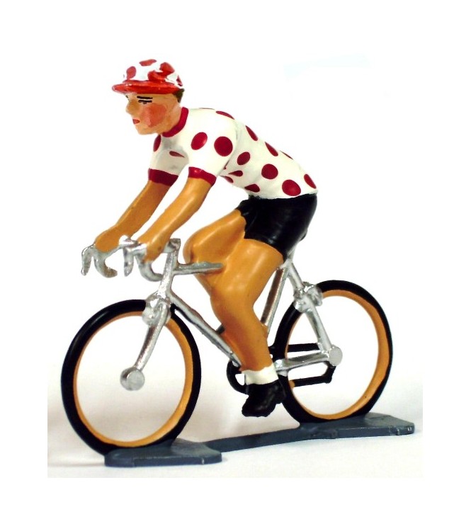 Figurine Pixi - Franquin - Gaston Cycliste - Maillot Pois Rouge & Vélo Jaune