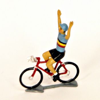 cycliste du Tour de France, Maillot Belge bras en l'air (Belgique)