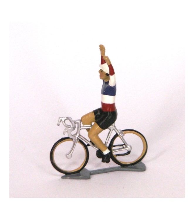 Champion de France, bras en l'air