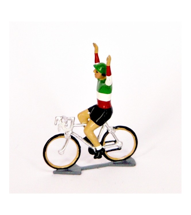 Champion d'Italie, bras en l'air