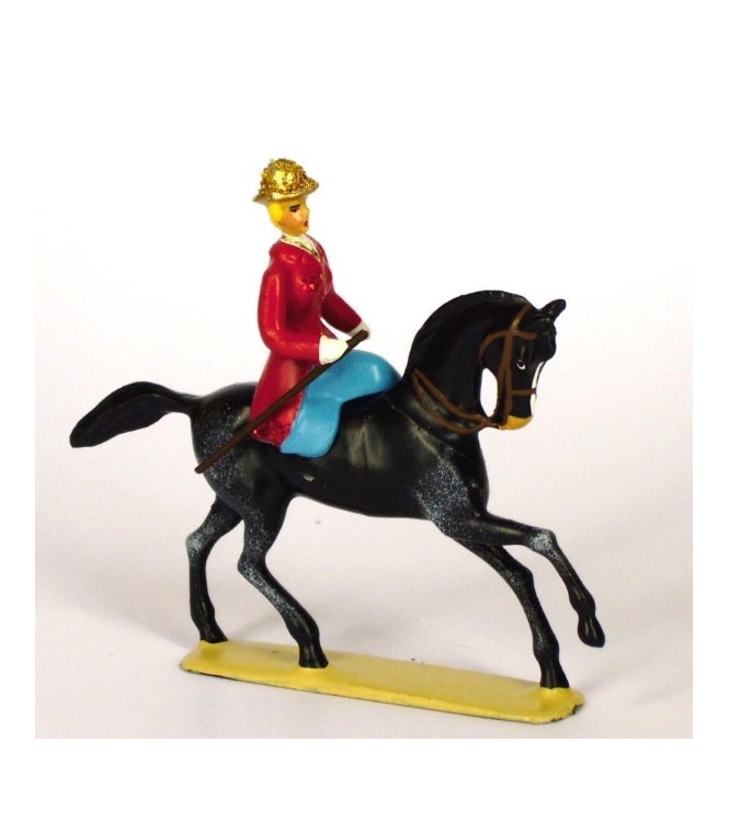 cheval et son écuyère en amazone