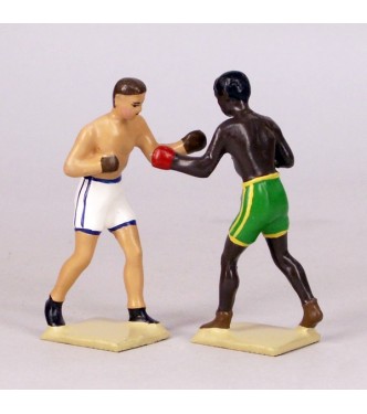 ensemble de 2 boxeurs (1 blanc / 1 noir)