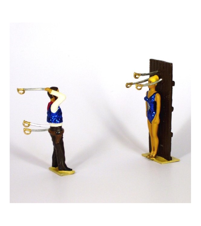 ensemble "le lanceur de couteaux" (2 p.), tenues bleues