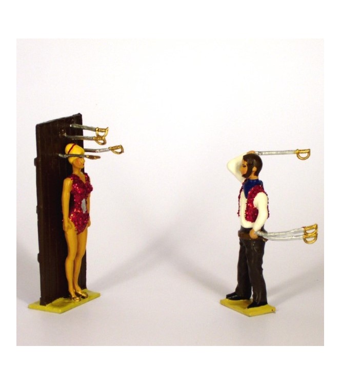 ensemble "le lanceur de couteaux" (2 p.), tenues rouges