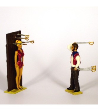 ensemble "le lanceur de couteaux" (2 p.), tenues rouges