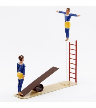 ensemble de 2 p. "le saut périlleux"