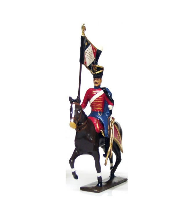 etendard du 9e régiment de hussards (rouge) (1808)