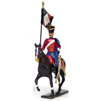 etendard du 9e régiment de hussards (rouge) (1808)