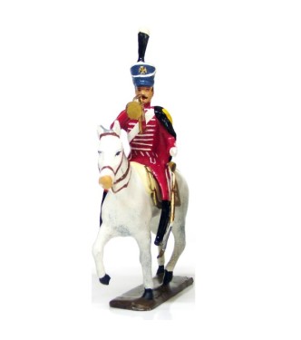 trompette (d'ordonnance) du 9e régiment de hussards (rouge) (1808)
