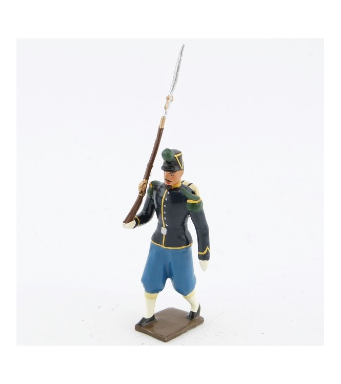 fantassin des chasseurs à pied (N. III), "basquine" bleue
