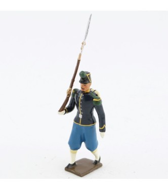 fantassin des chasseurs à pied (N. III), "basquine" bleue