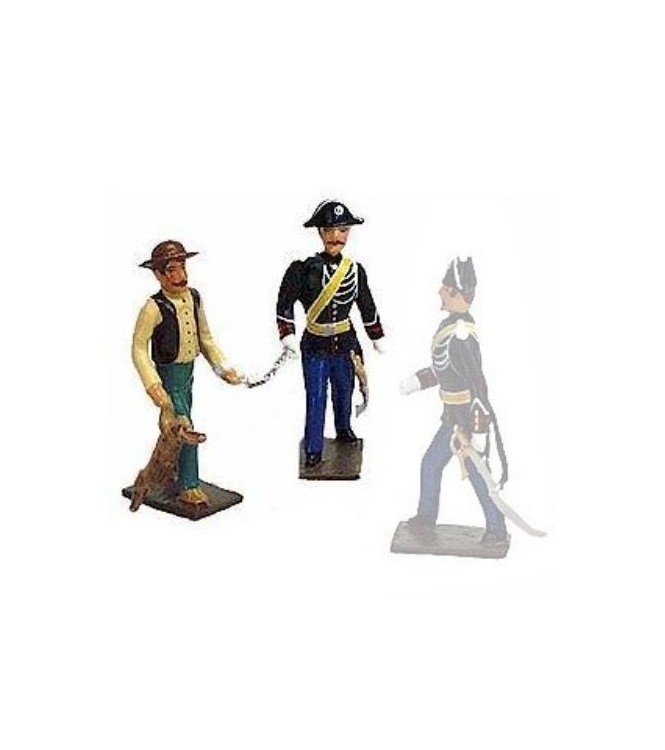 ens. 2 p. "gendarme arrêtant un braconnier"