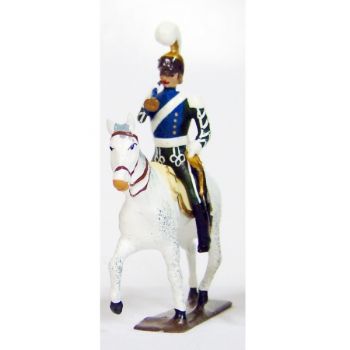 trompette des chevau-léger 5ème rgt (plastron bleu) (1812)