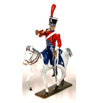 trompette des chevau-leger lanciers-gendarmes a cheval (1804)