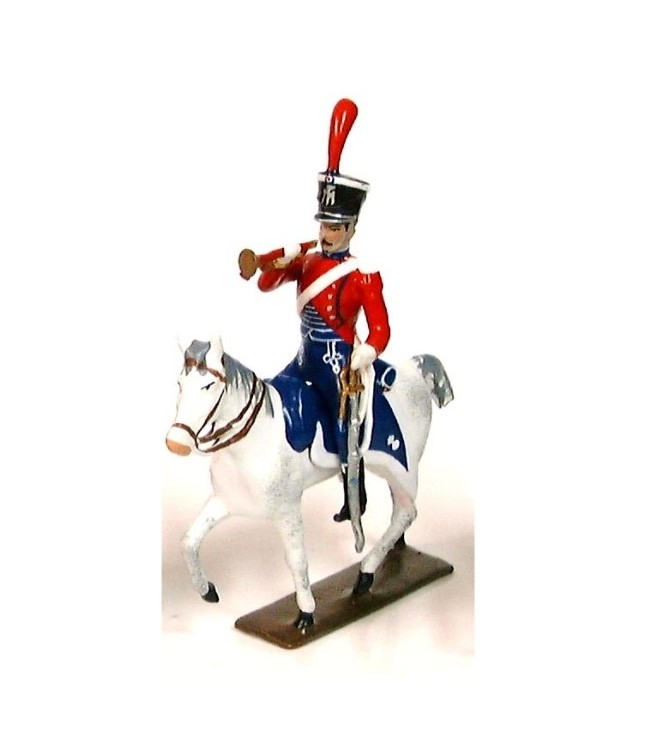 trompette (d'ordonnance) des chevau-leger lanciers-gendarmes a cheval (1804)