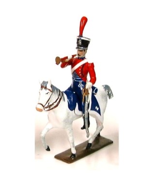 trompette (d'ordonnance) des chevau-leger lanciers-gendarmes a cheval (1804)