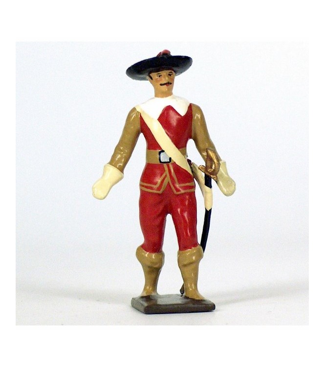 mousquetaire, tenue rouge et beige