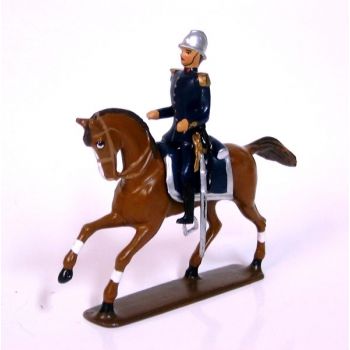 officier à cheval des Pompiers (époque 1900)