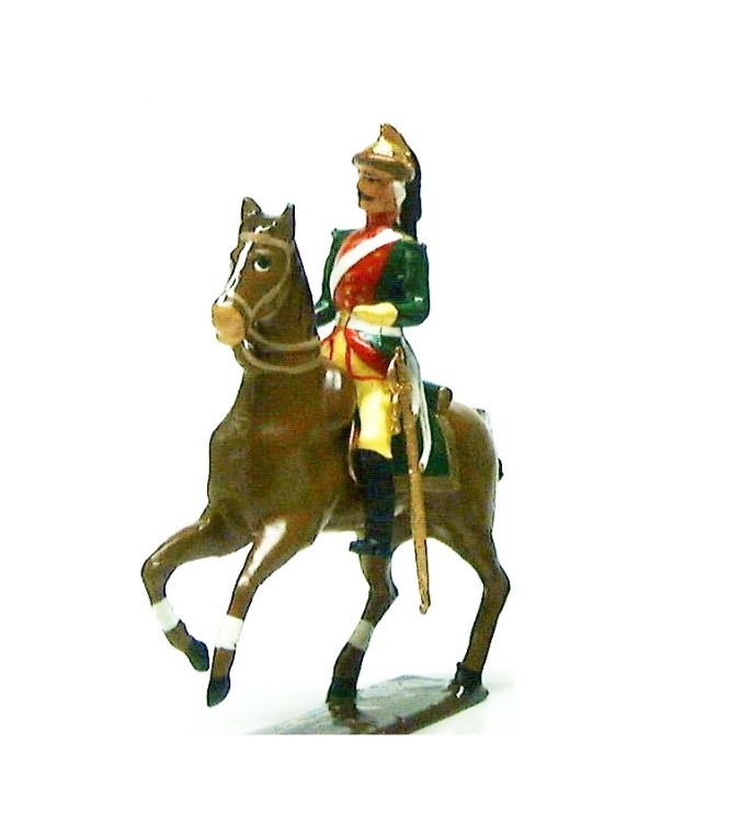 officier des dragons louis xv à cheval (1740)