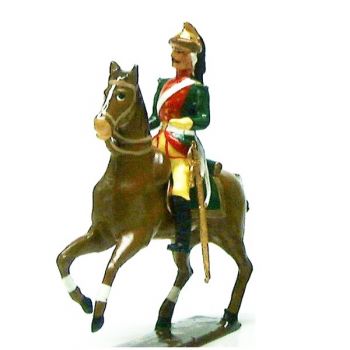 officier des dragons louis xv à cheval (1740)