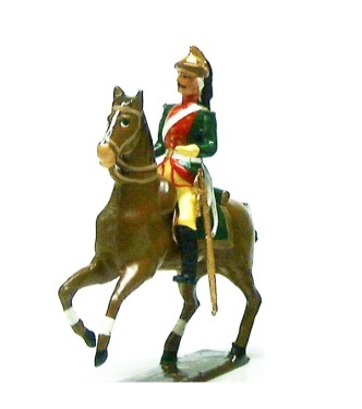 officier des dragons louis xv à cheval (1740)