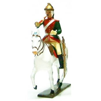 trompette des dragons louis xv à cheval (1740)