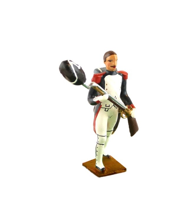 grenadier de la garde avec bonnet au bout du fusil