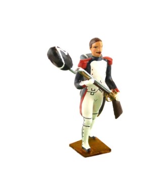 grenadier de la garde avec bonnet au bout du fusil