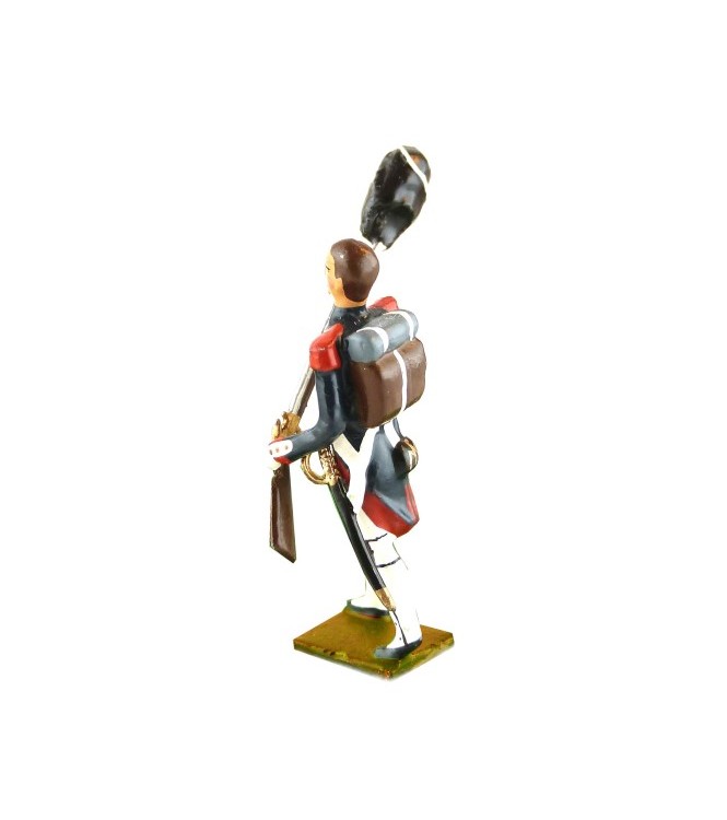 grenadier de la garde avec bonnet au bout du fusil