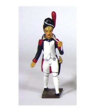 tambour des grenadiers de la garde portant sa caisse sur le dos