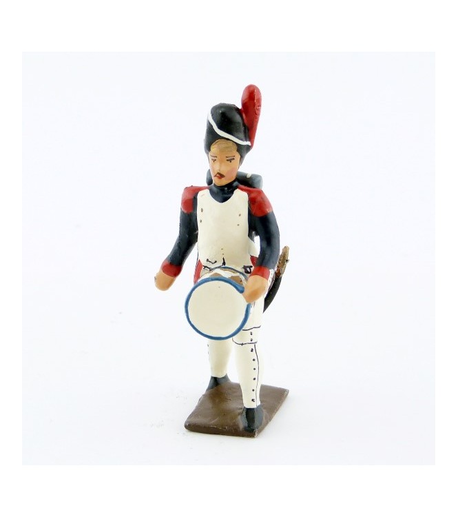 tambour des grenadiers de la garde portant sa caisse contre la cuisse